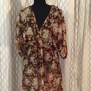 Sheer, floral cover up